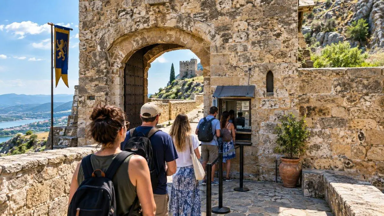La porte Torhaus et la rampe, là où commence en réalité chaque visite de la forteresse